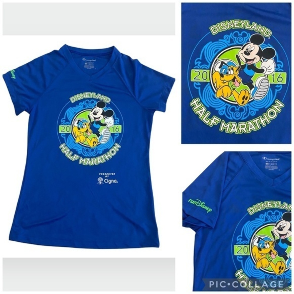 NEW Women’s runDisney DISNEYLAND Half Marathon 2016 Tech Race Shirt Small S